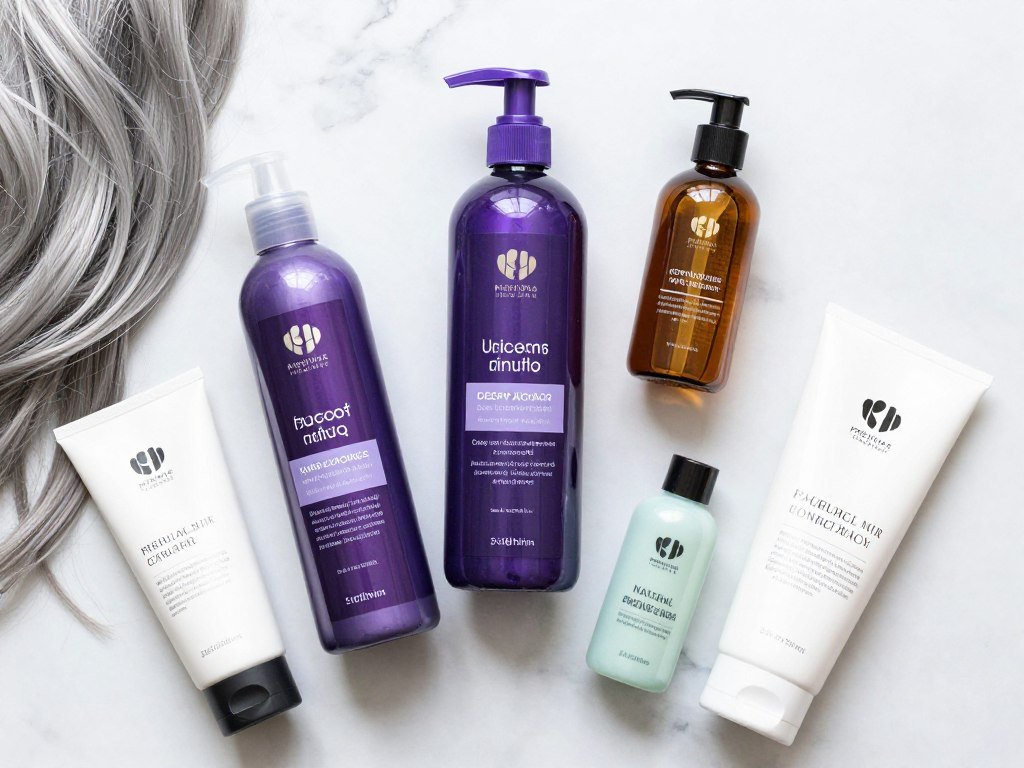 Hair care products for gray hair on older Black women