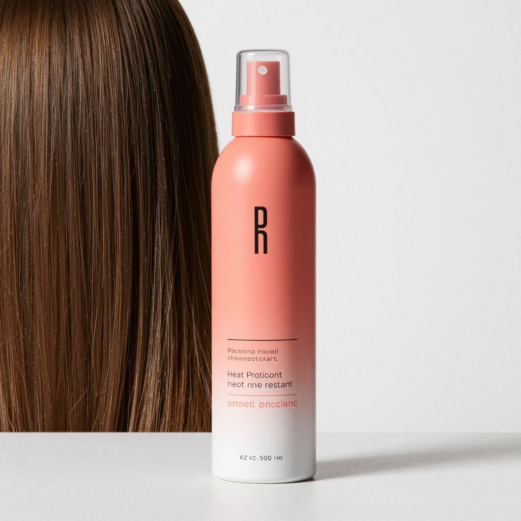 Heat protectant spray for styling fine hair