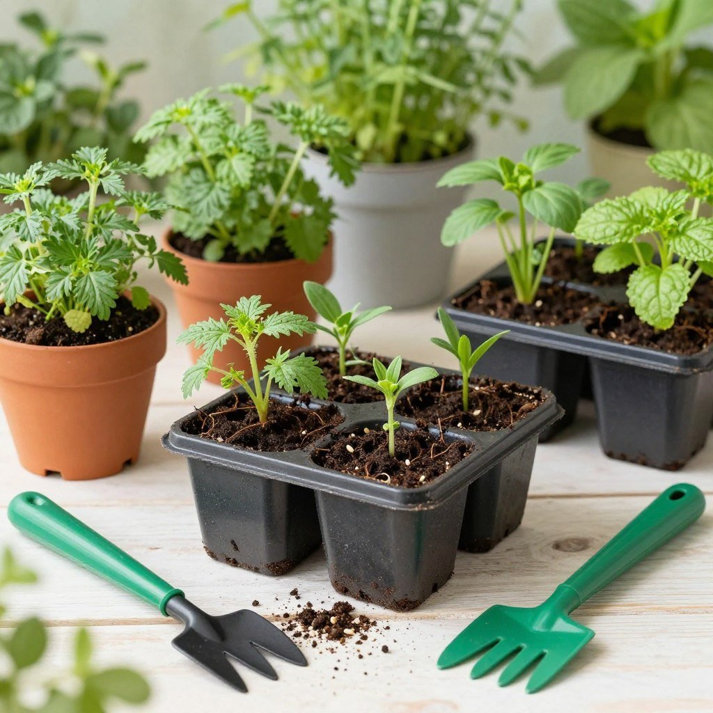 Herb growing kits for baby shower game prizes
