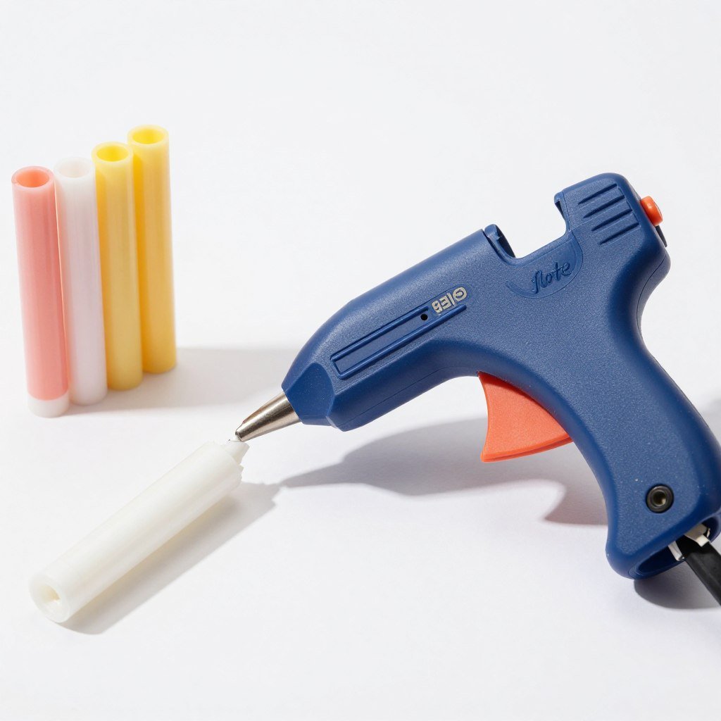 High temperature hot glue gun with glue sticks