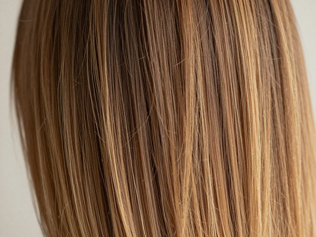 Highlights in thin hair showing dimension and depth