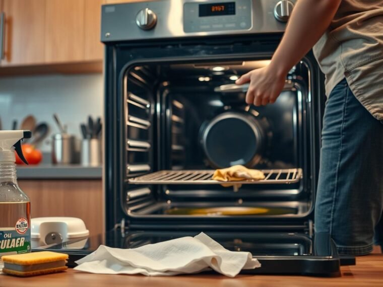 How to Clean Spilled Oil in Oven
