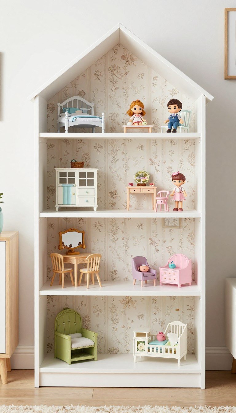 IKEA BILLY bookcase converted to dollhouse