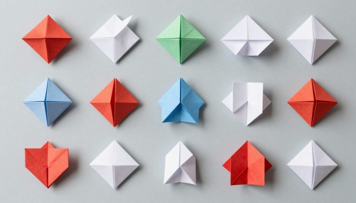 Inspiring collection of all 20 completed origami projects displayed together