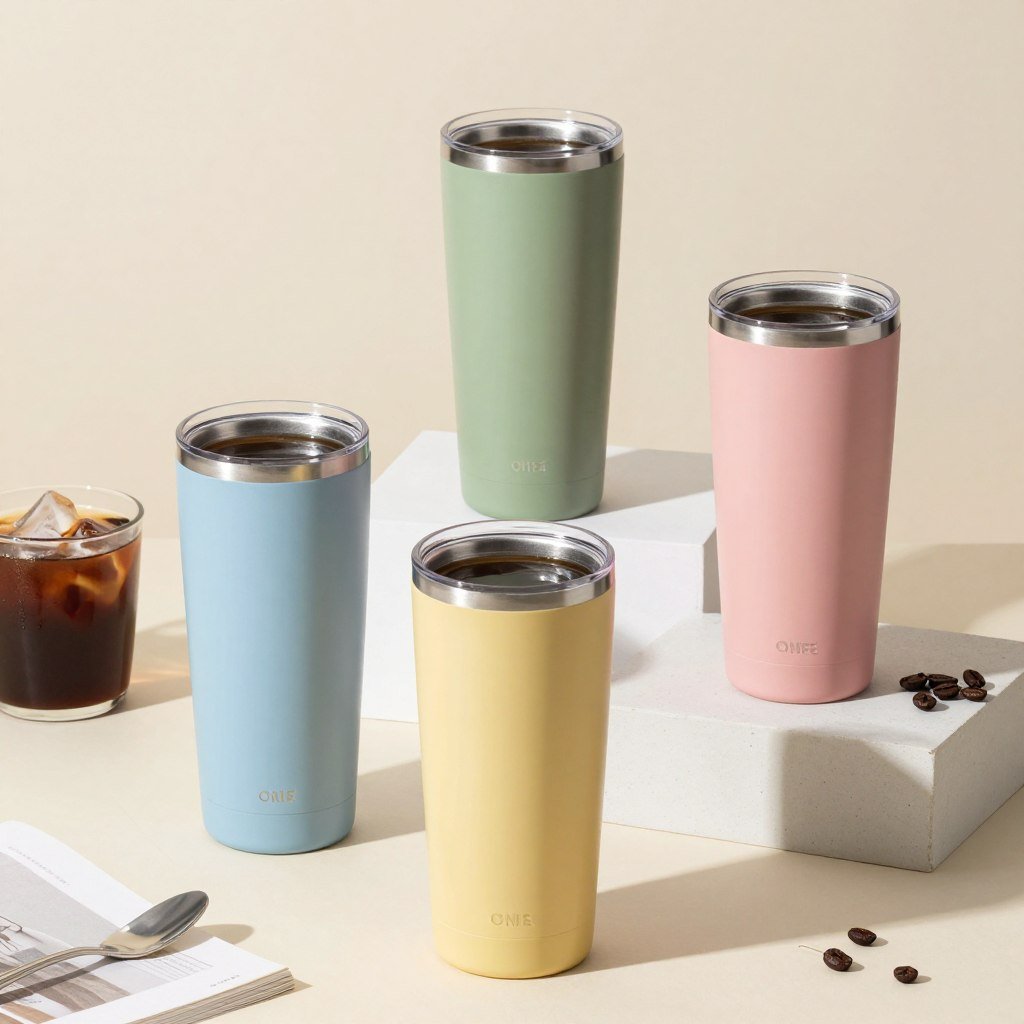 Insulated travel tumblers as baby shower prizes