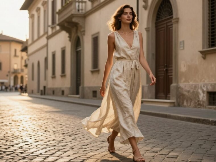 Italian Summer Fashion Outfits styled on cobblestone streets