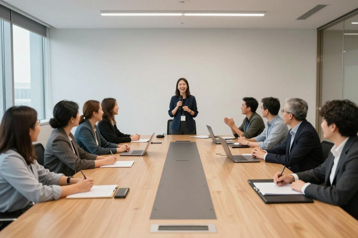 Large group splitting into two sides during a would you rather game