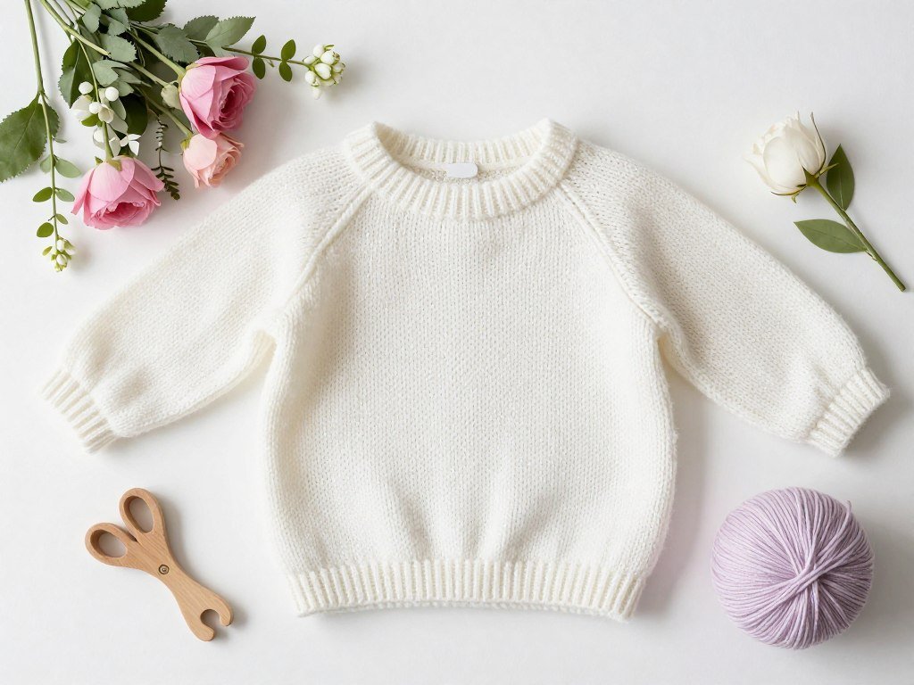 Lightweight cotton baby sweater for spring