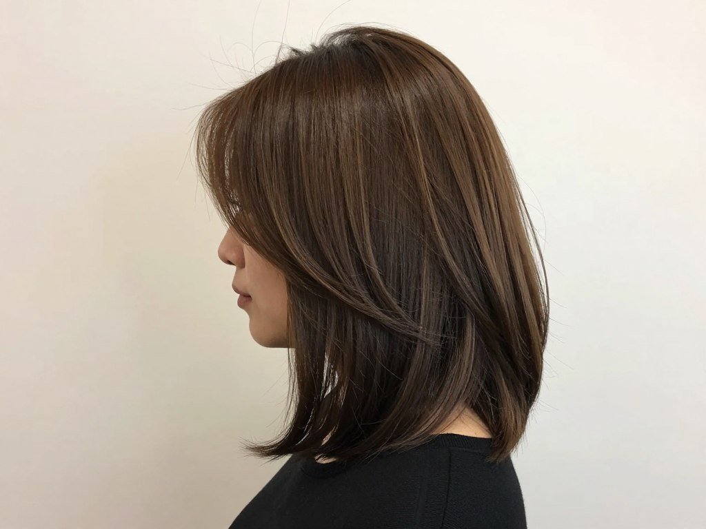 Long bob lob haircut with layers