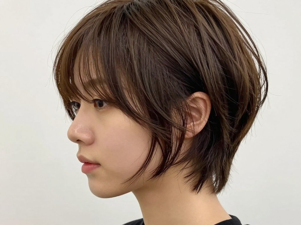 Long pixie haircut with soft layers