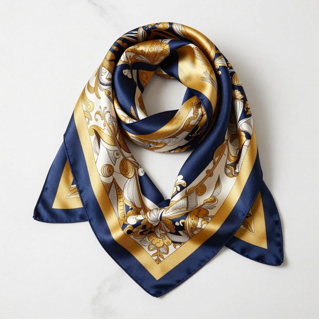 Luxury silk scarf in classic Italian pattern