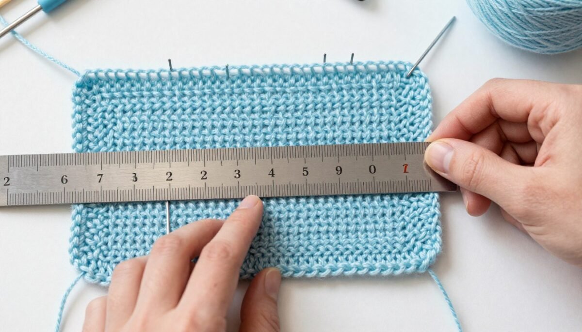 Measuring gauge swatch for baby cardigan free pattern accuracy