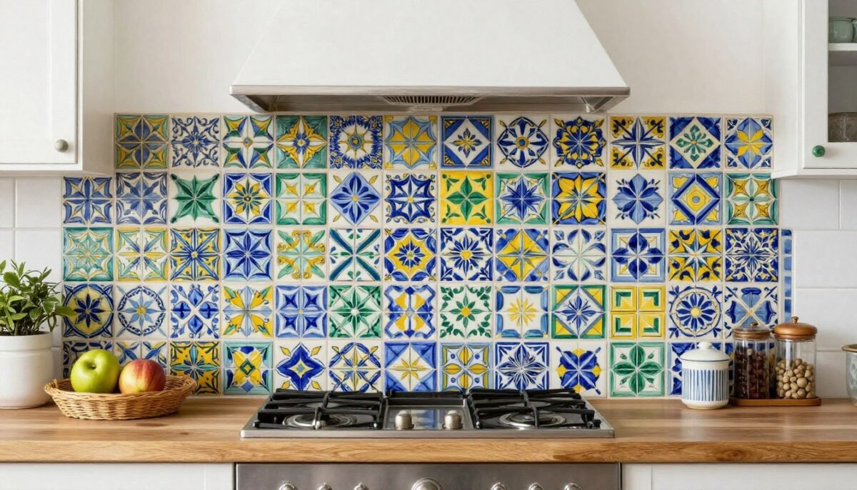 Mediterranean tile work in 16x40 shed house