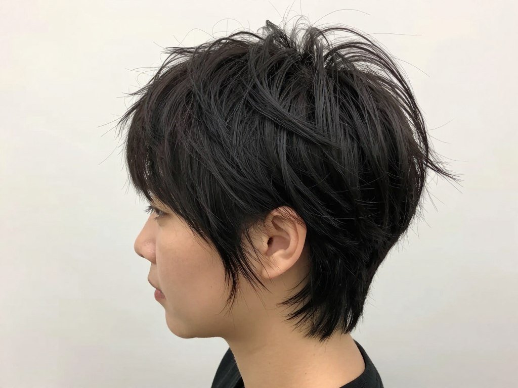 Messy pixie haircut with tousled texture