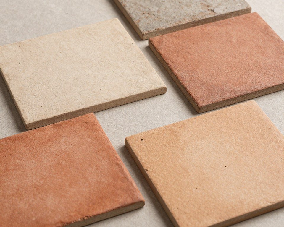 Mexican ceramic floor tile samples