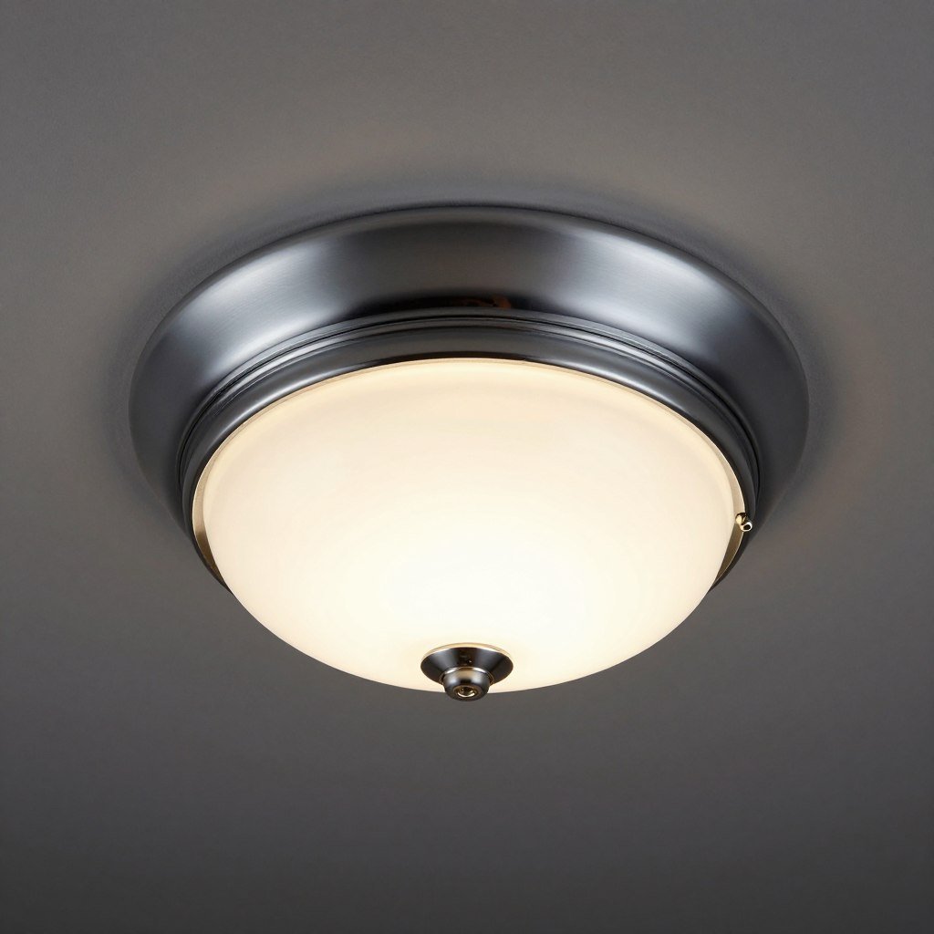 Moisture resistant bathroom flush mount ceiling light