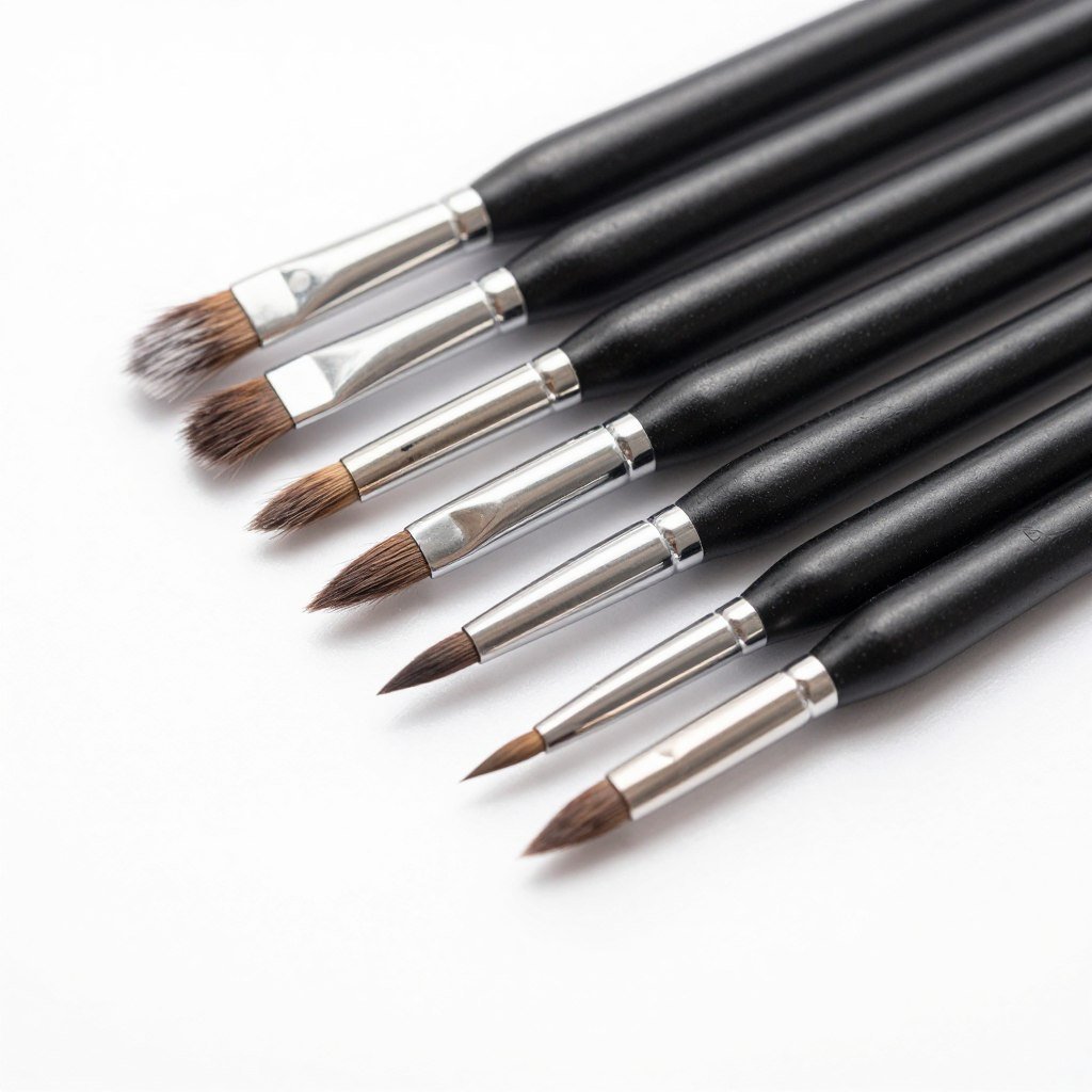 Nail art brush set for detailed designs