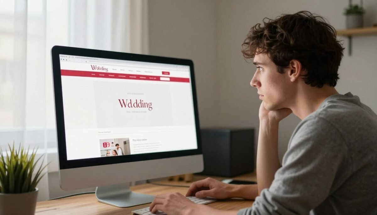 Person looking frustrated while searching on computer