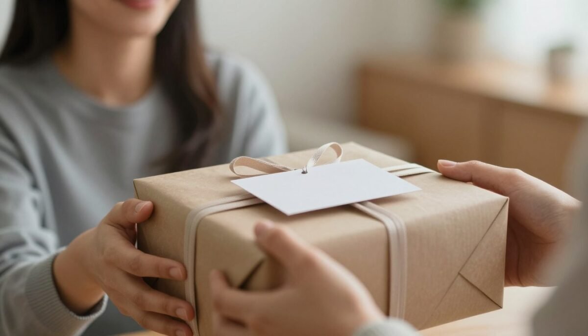 Person receiving a thoughtful mental health gift basket