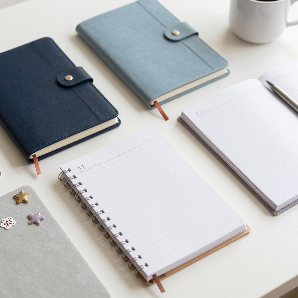 Personalized journals and planners as baby shower prizes