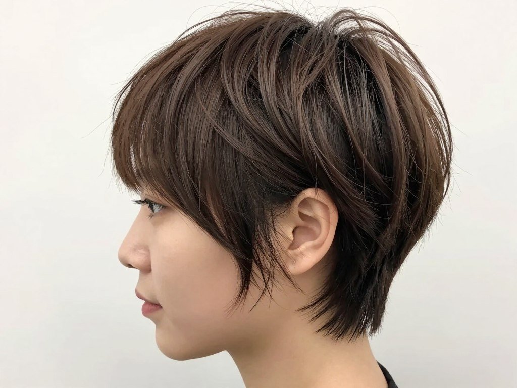 Pixie haircut with wispy bangs