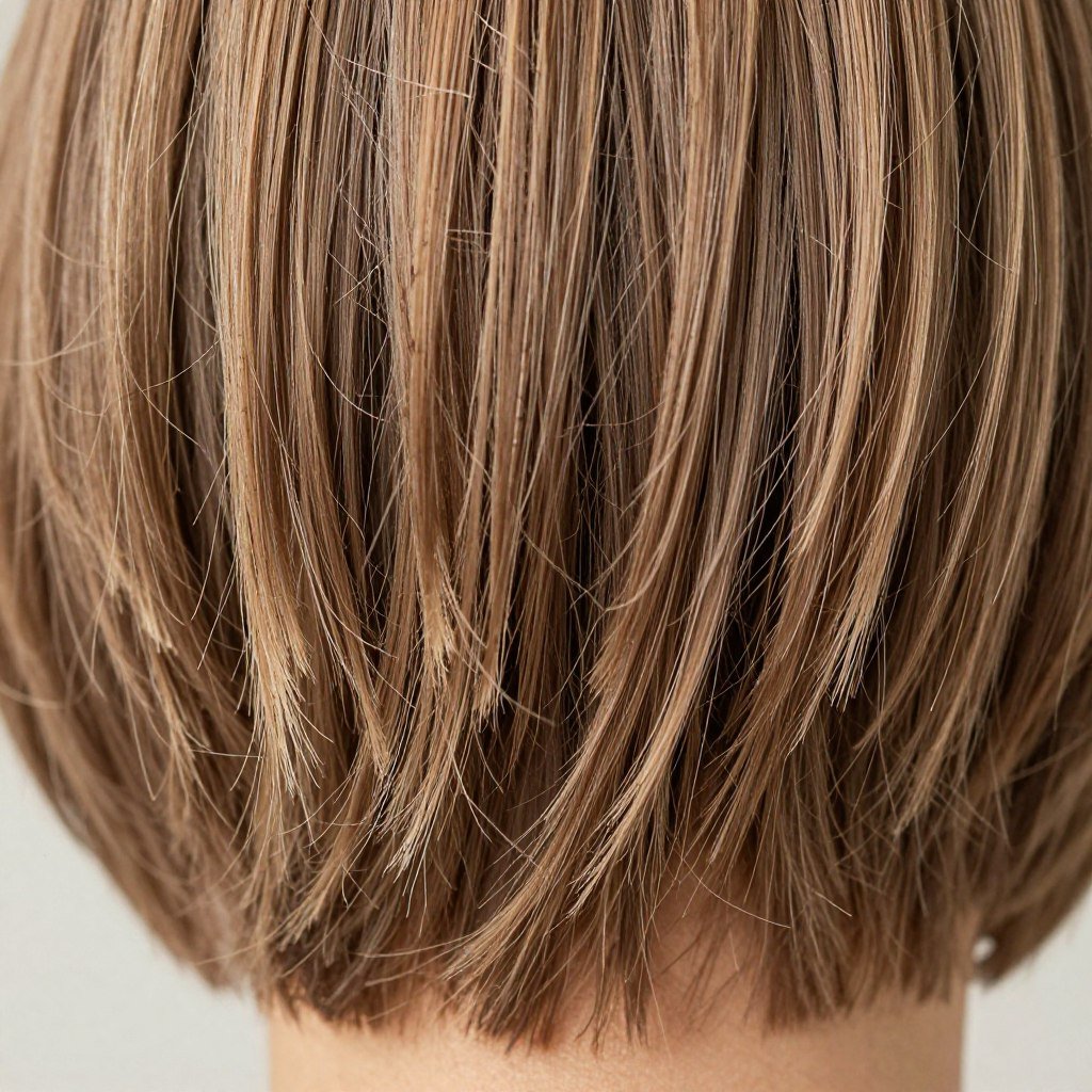 Razor-cut shag texture detail
