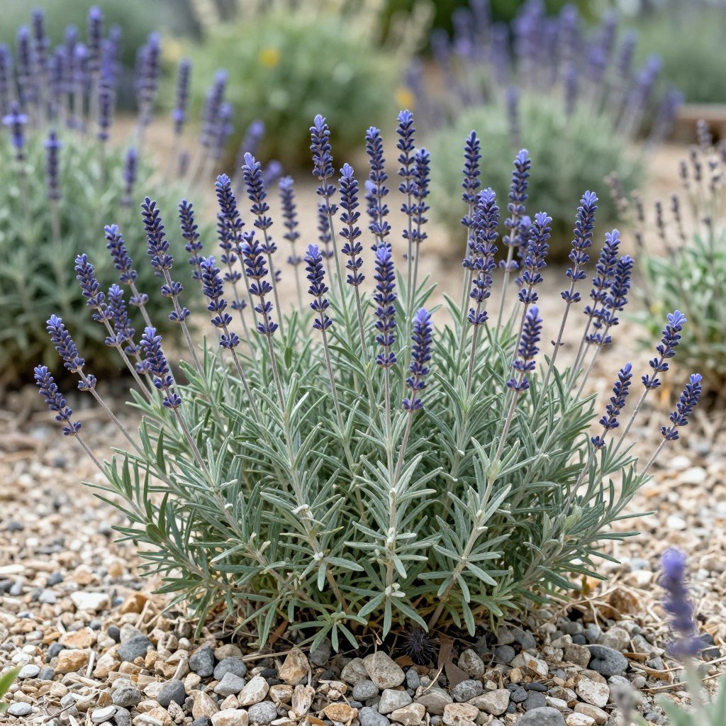 Russian sage with purple blooms