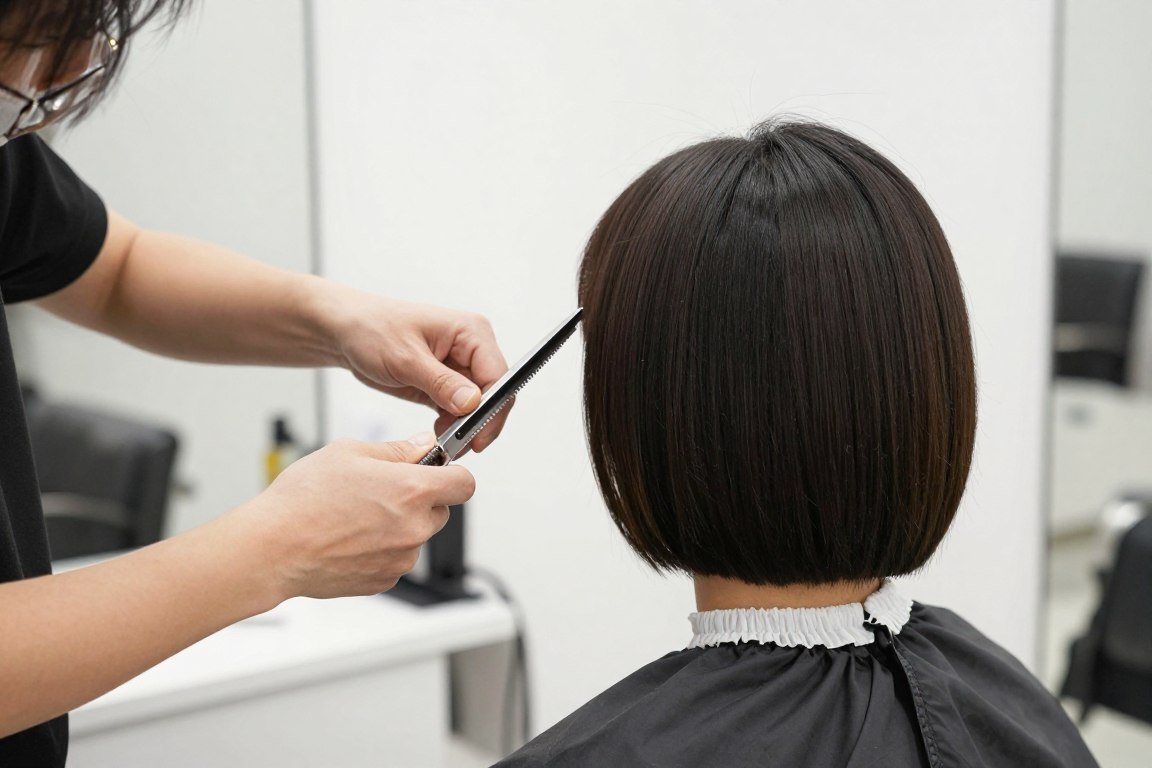 Salon trim appointment maintaining haircut shape