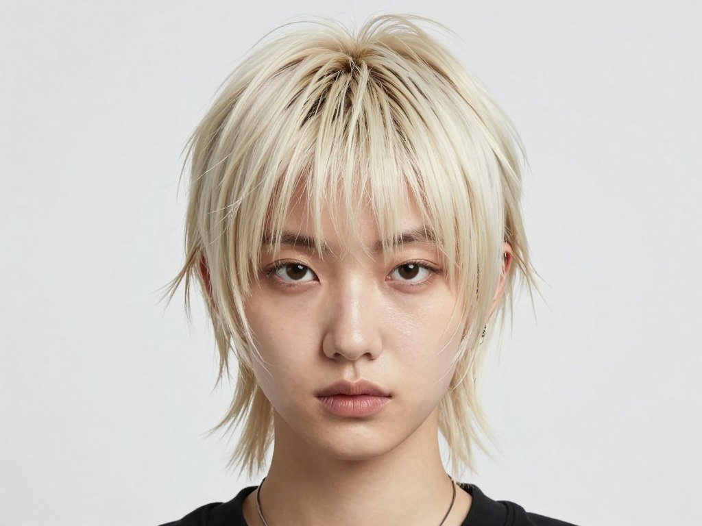 Shag haircut with micro bangs for thin hair