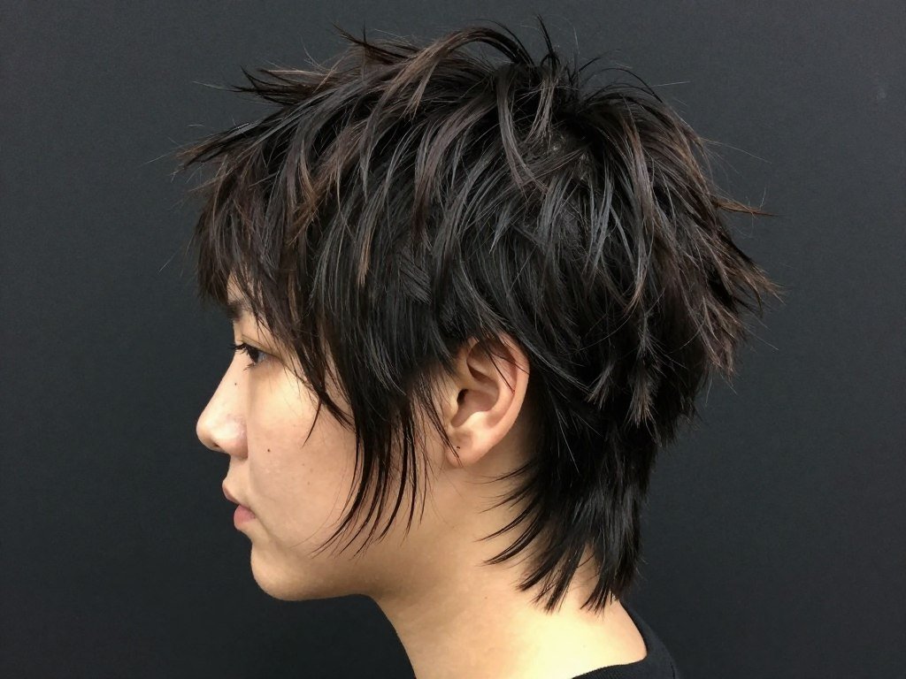 Shaggy pixie haircut with layers