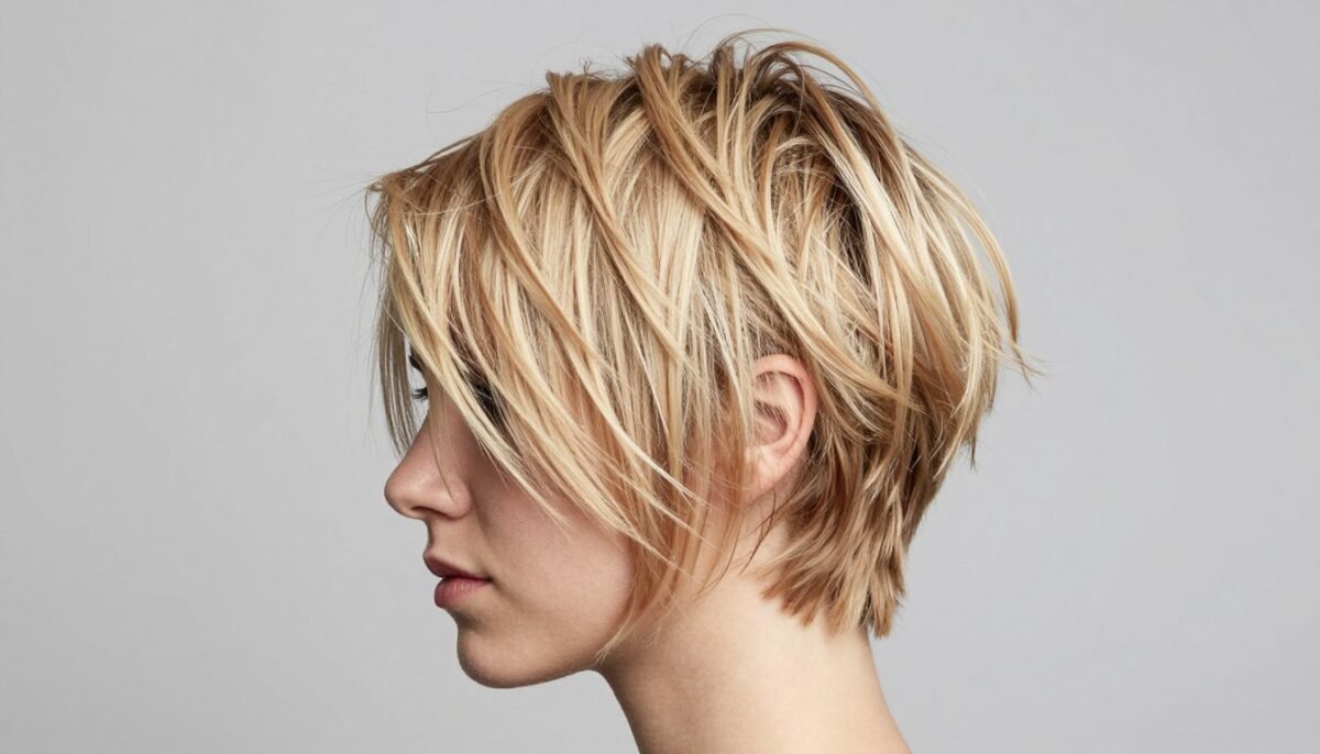 Short choppy shag haircut for thin hair volume