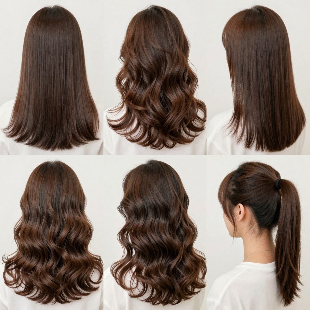 Shoulder-length hair styling options