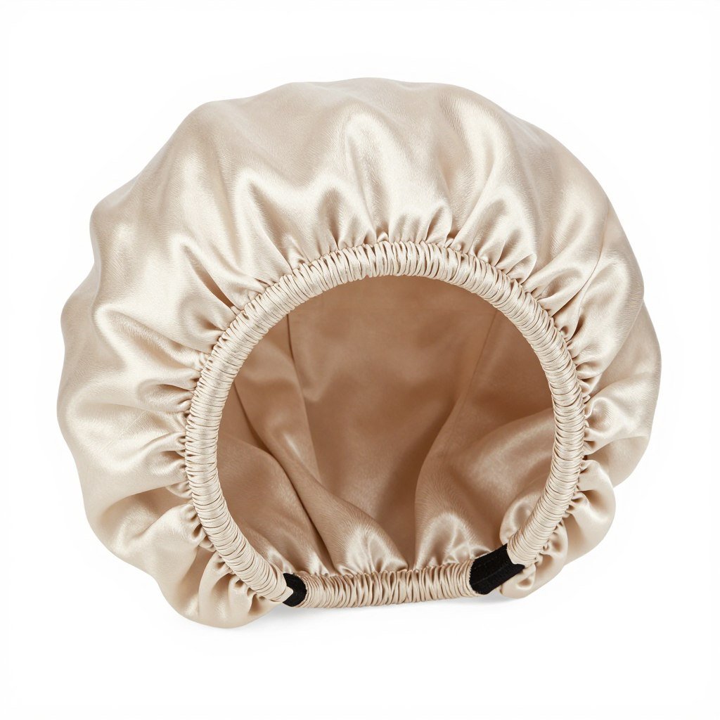 Silk hair bonnet for overnight protection