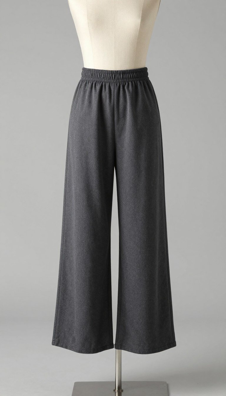 Skirt created from repurposed pants showing transformation