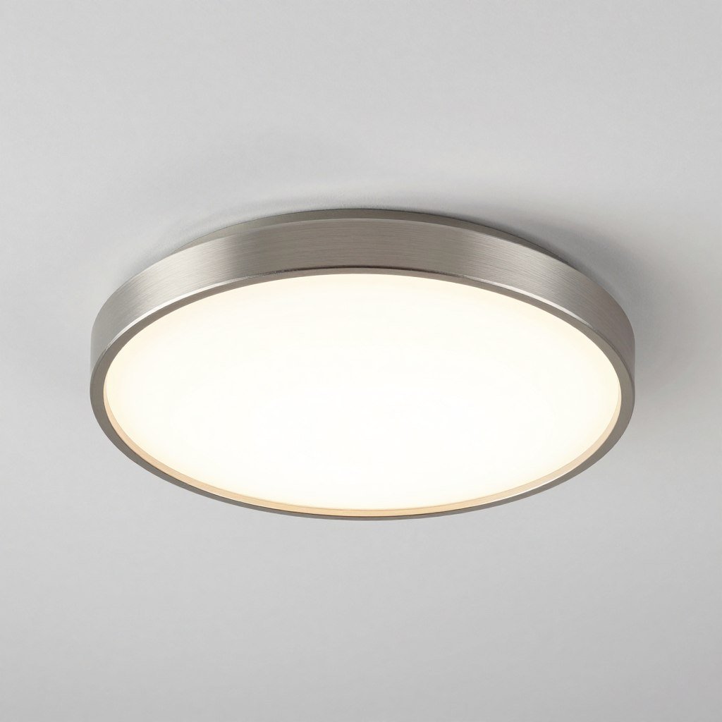 Sleek LED flush mount ceiling light with thin metal profile