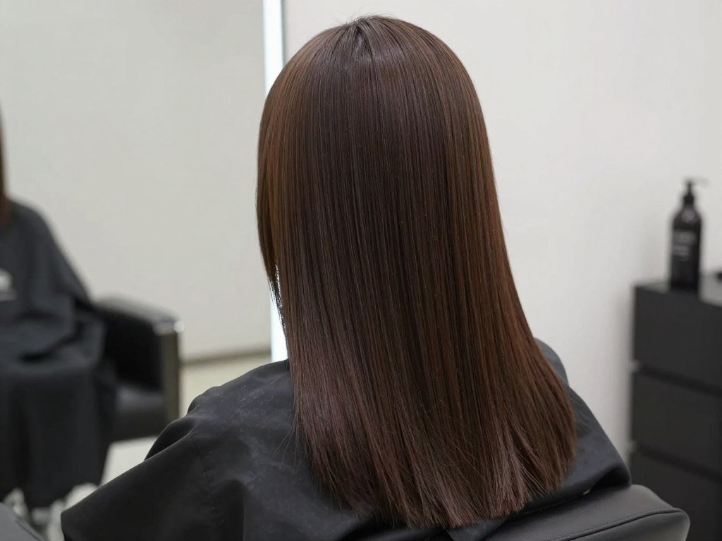 Sleek one-length haircut Fall 2026