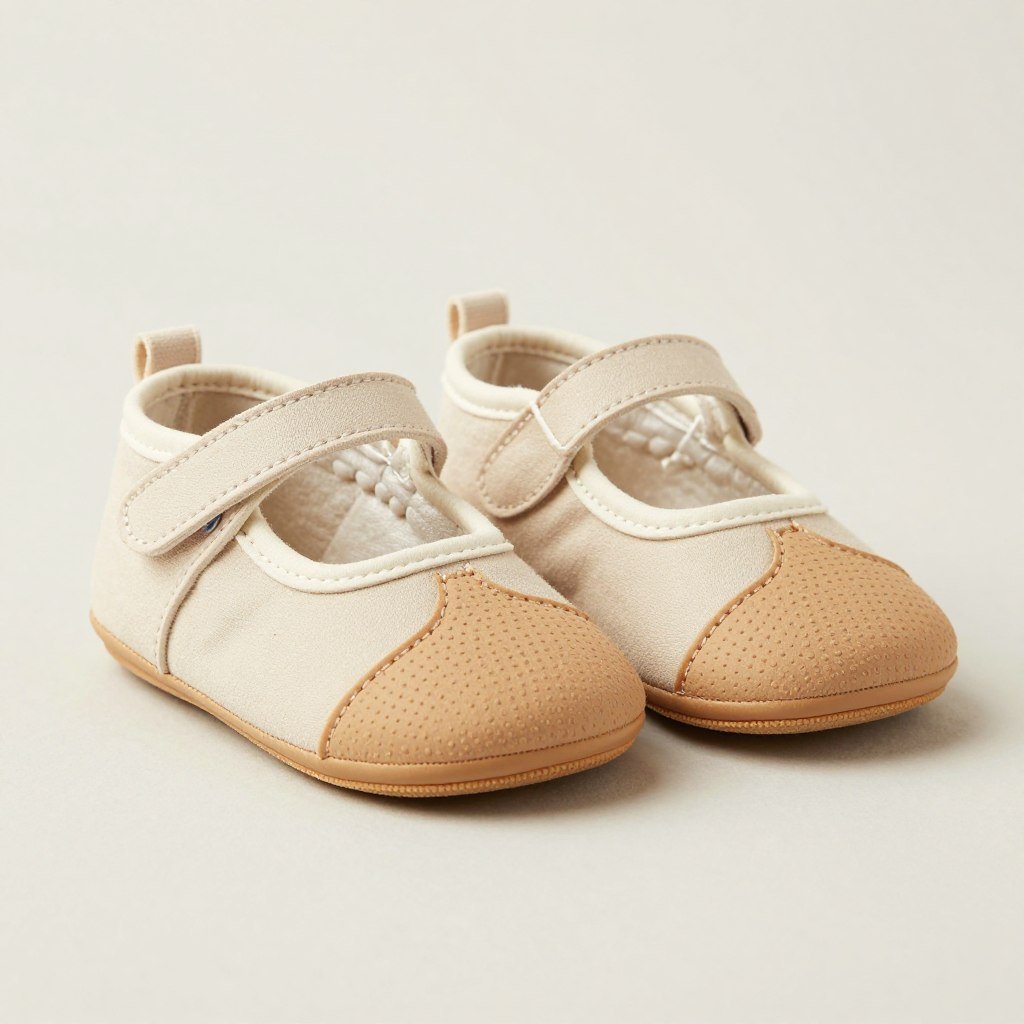 Soft sole construction of baby mary jane shoe