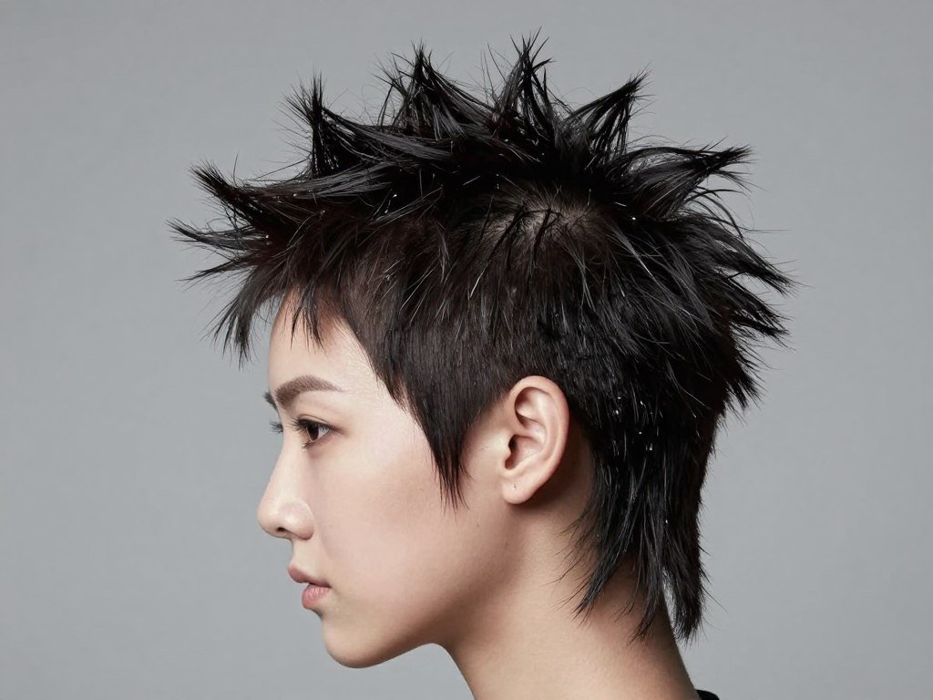 Spiky pixie haircut with texture