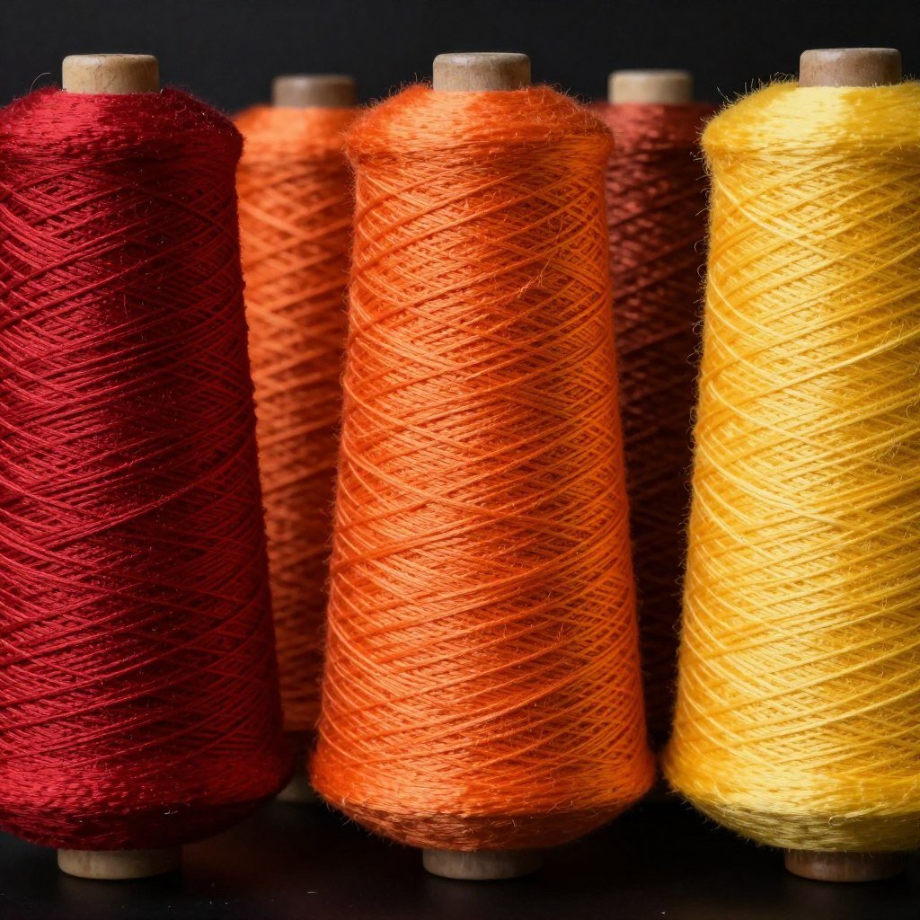 Sport weight yarn cones in vibrant flower colors