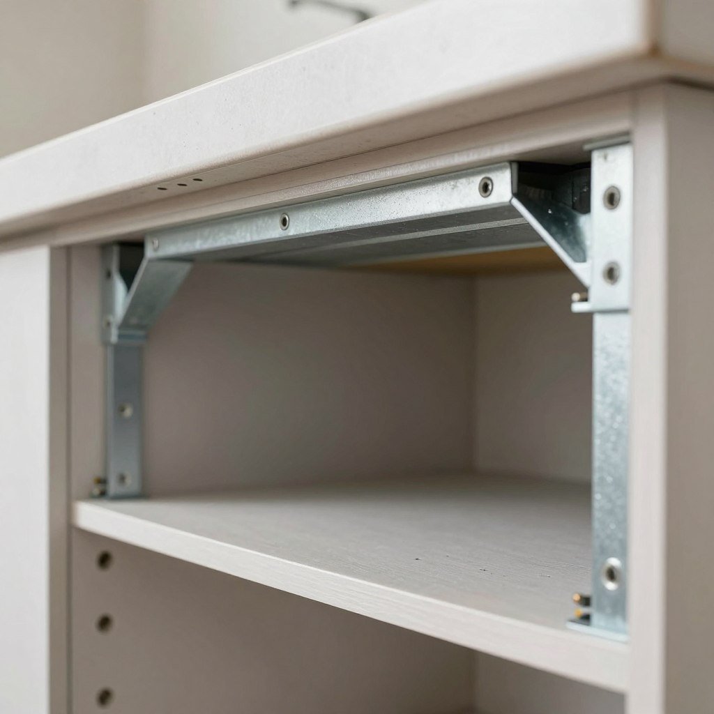 Structural support system for waterfall countertop