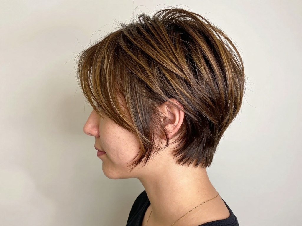 Summer pixie haircut with light texture