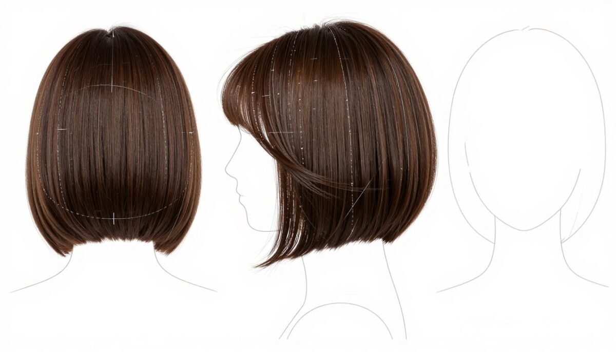 Technical view of graduated bob cutting technique