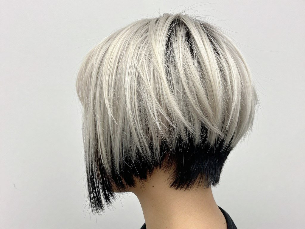 Textured crop haircut with fringe, short witchy hairstyle