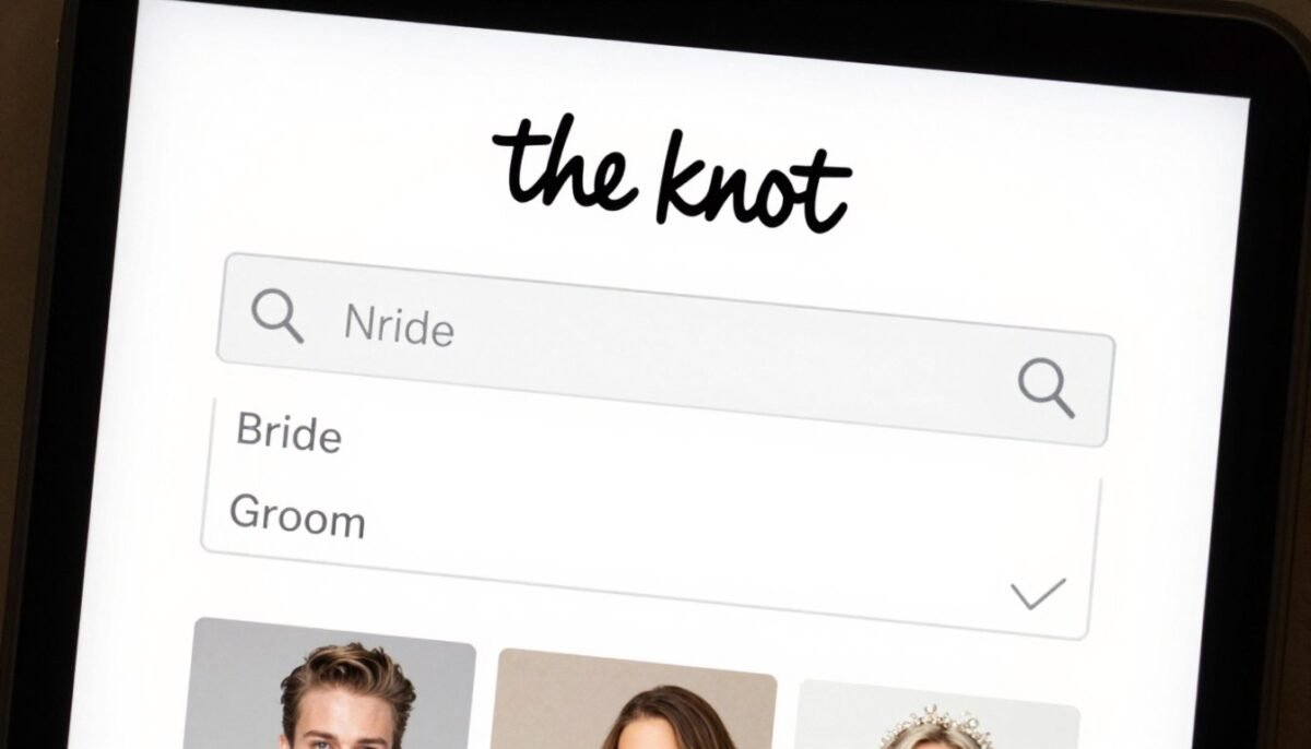 The Knot search tool interface with search fields