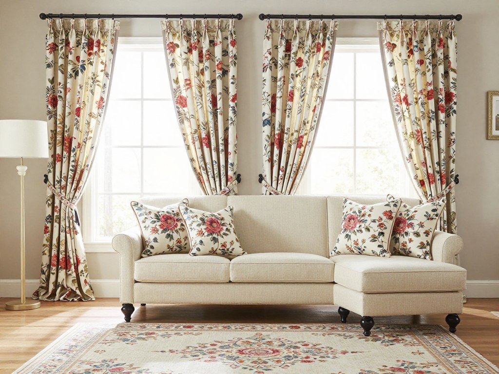 Traditional country patterns in tiny home