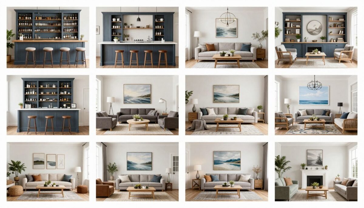 Various living room styles with integrated bars for built-in bar ideas