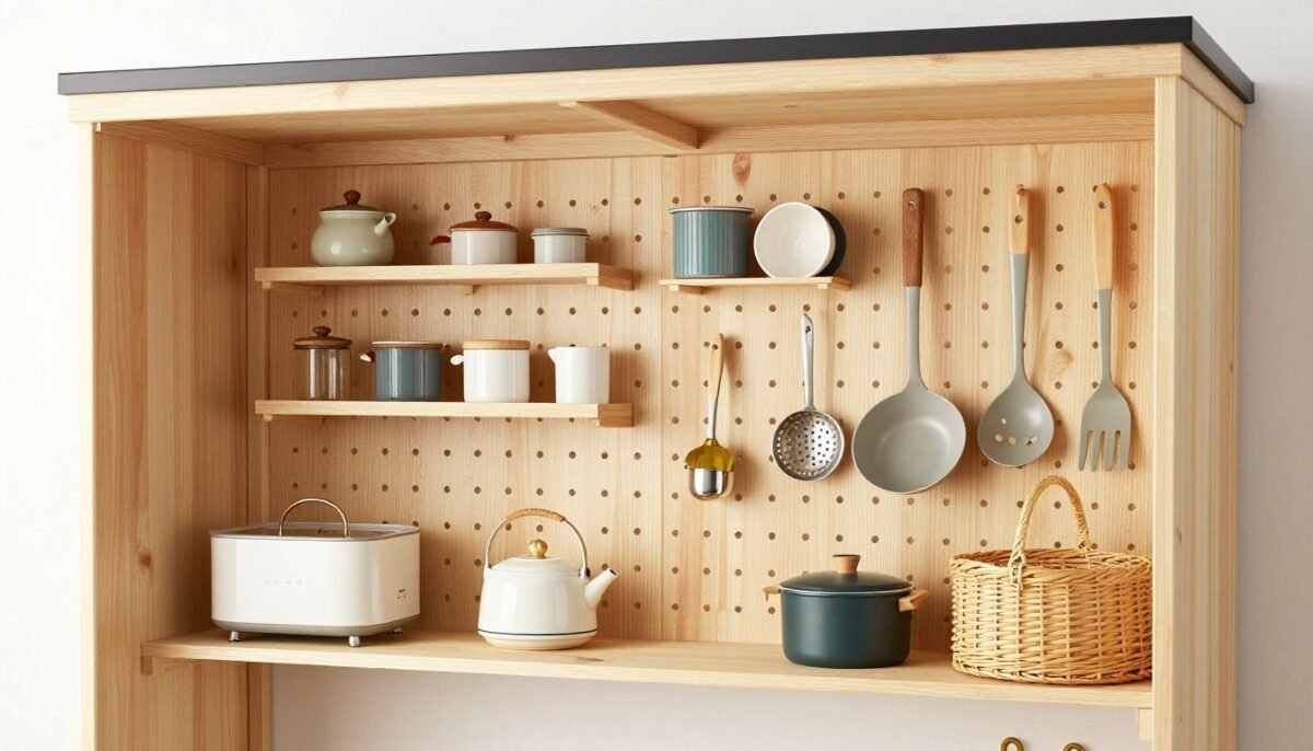 Vertical storage systems in 16x40 shed house