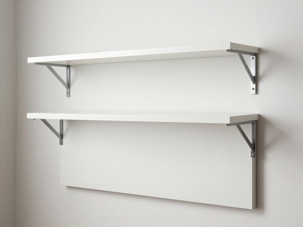 Wall-mounted fold-out kitchen island in compact space