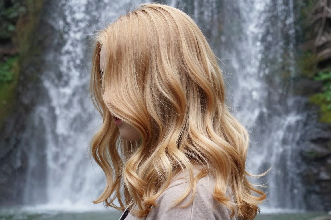 Waterfall layers haircut with cascading effect