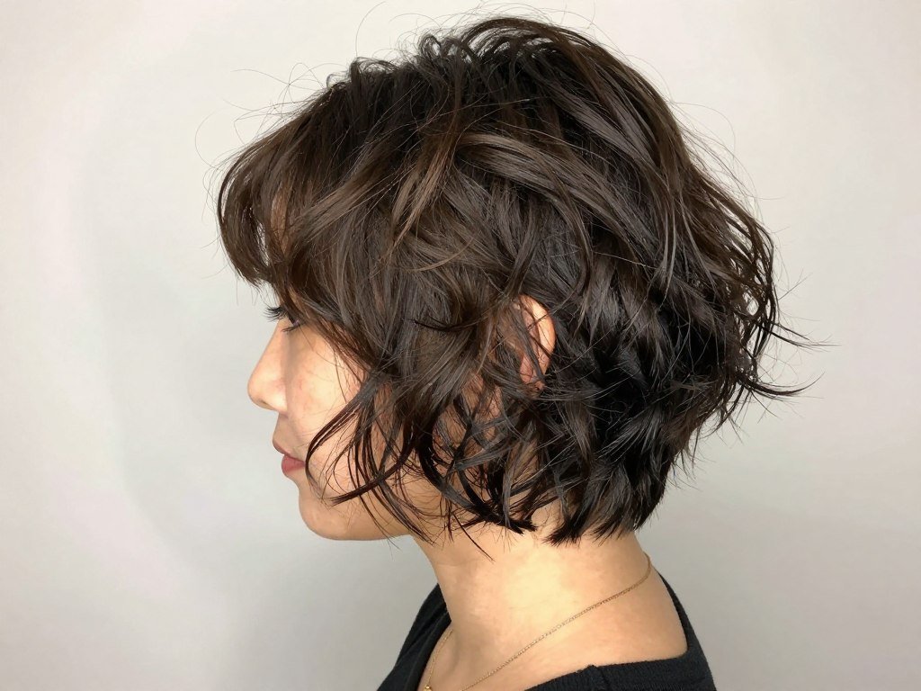 Wavy pixie haircut with natural texture